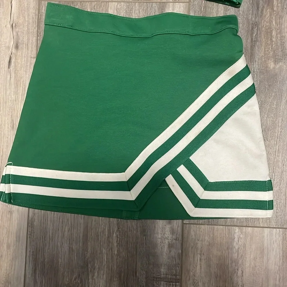 Chasse Green Jackets Cheerleader Uniform Child Small Outfit Halloween Costume